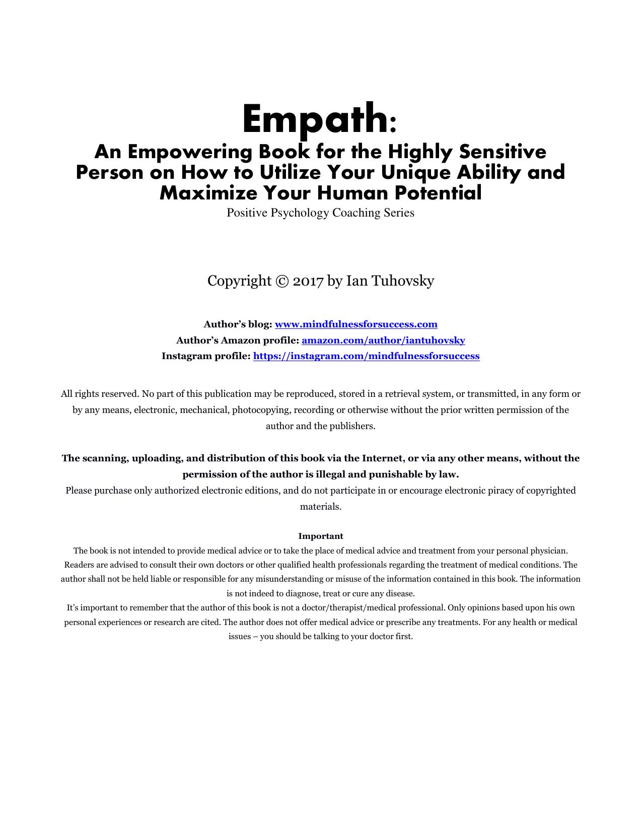 Empath - An Empowering Book for Highly Sensitive People