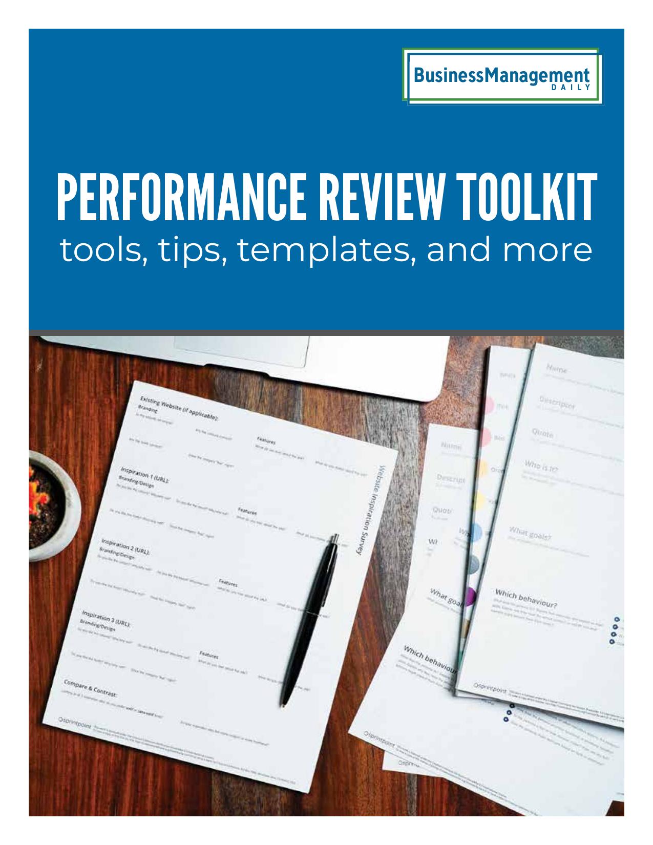 Performance Review Toolkit - Tools, Tips, Templates, and More